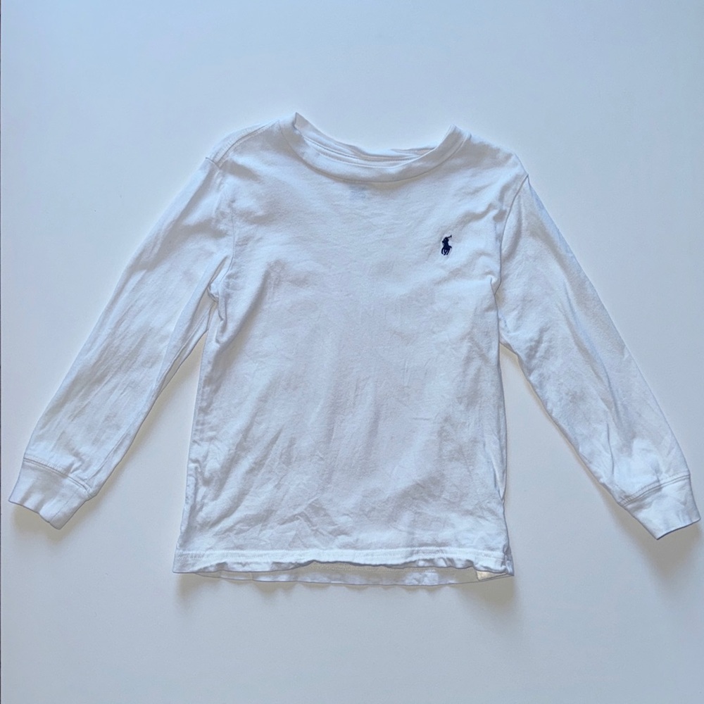 Polo by Ralph Lauren Kids White Long Sleeved T-Shirt - Size 4 / 4T
